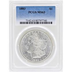 1883 $1 Morgan Silver Dollar Coin PCGS MS63