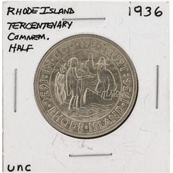 1936 Rhode Island Tercentenary Commemorative Half Dollar Silver Coin