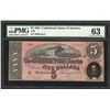 Image 1 : 1864 $5 Confederate States of America Note T-69 PMG Choice Uncirculated 63