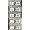 Image 1 : Lot of (5) 1953 $5 Silver Certificate Notes