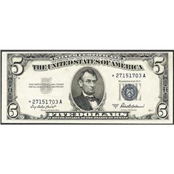 1953A $5 Silver Certificate STAR Note