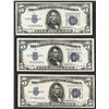 Image 1 : Lot of (3) 1934D $5 Silver Certificate Notes