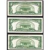 Image 2 : Lot of (3) 1934D $5 Silver Certificate Notes