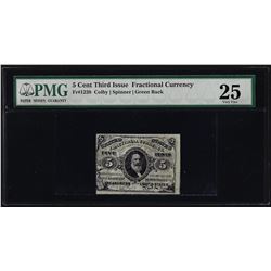 March 3, 1863 Third Issue 5 Cent Fractional Currency Note PMG Very Fine 25
