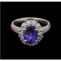 14KT White Gold 2.52 ctw Tanzanite and Diamond Ring