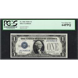 1928A $1 Funnyback Silver Certificate Note Fr.1601 PCGS Very Choice New 64PPQ