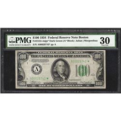 1934 $100 Federal Reserve STAR Note Fr.2152-A PMG Very Fine 30