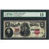 Image 1 : 1907 $5 Woodchopper Legal Tender Note Fr.91 PMG Choice Fine 15