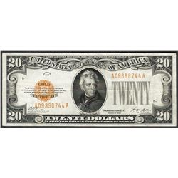 1928 $20 Gold Certificate Note