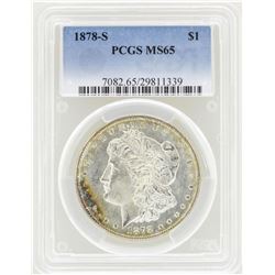 1878-S $1 Morgan Silver Dollar Coin PCGS MS65
