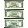 Image 2 : Lot of (3) 1953A $5 Silver Certificate Notes