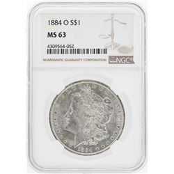 1884-O $1 Morgan Silver Dollar Coin NGC MS63