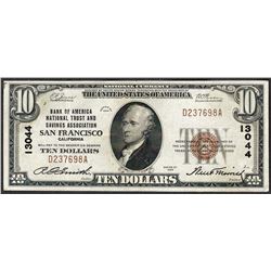 1929 $10 San Francisco California National Currency Note CH# 13044