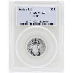 2003 $25 American Platinum Eagle Coin PCGS MS69