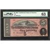 Image 1 : 1864 $5 Confederate States of America Note T-69 PMG Choice Uncirculated 63