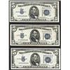 Image 1 : Lot of (3) 1934D $5 Silver Certificate Notes