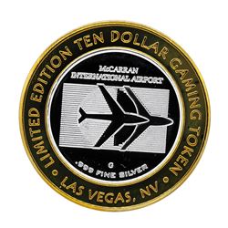 .999 Silver McCarran International Airport $10 Casino Limited Edition Gaming Tok