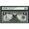 Image 1 : 1899 $1 Black Eagle Silver Certificate Note Fr.226a PMG About Uncirculated 55EPQ