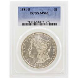 1881-S $1 Morgan Silver Dollar Coin PCGS MS65