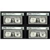 Image 1 : Lot of (4) Consecutive 1957 $1 Silver Certificate Notes PMG Choice Uncirculated