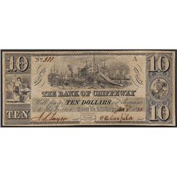 1838 $10 The Bank of Chippeway Obsolete Note
