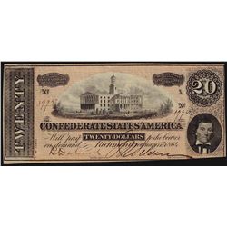 1864 $20 Confederate States of America Note
