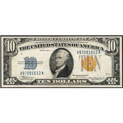 1934A $10 North Africa Silver Certificate WWII Emergency Note