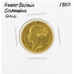 1853 Great Britain Sovereign Gold Coin