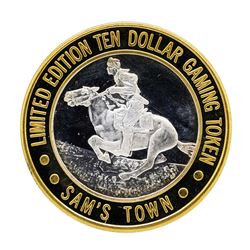 .999 Silver Sam's Town Las Vegas Nevada $10 Casino Limited Edition Gaming Token