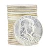 Image 1 : Roll of (20) 1963 Brilliant Uncirculated Franklin Half Dollar Silver Coins