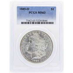 1885-O $1 Morgan Silver Dollar Coin PCGS MS63
