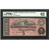 Image 1 : 1864 $5 Confederate States of America Note T-69 PMG Uncirculated 62