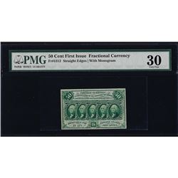 1862 First Issue 50 Cent Fractional Currency Note PMG Very Fine 30