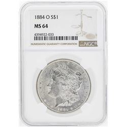 1884-O $1 Morgan Silver Dollar Coin NGC MS64