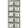 Image 1 : Lot of (5) 1953 $5 Silver Certificate Notes