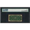 Image 2 : March 3, 1863 Fourth Issue 25 Cent Fractional Currency Note PMG Very Fine 20