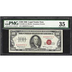 1966 $100 Legal Tender Note Fr.1550 PMG Very Fine 35