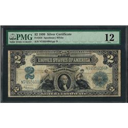 1899 $2 Silver Certificate Note Fr.258 PMG Fine 12