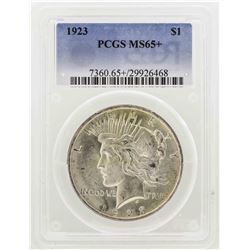 1923 $1 Peace Silver Dollar PCGS MS65+