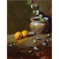 "Southwest Pot and Oranges" by Kelli Folsom