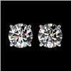 Image 1 : 1.57 CTW Certified H-SI/I Quality Diamond Solitaire Stud Earrings 10K White Gold - REF-183W2F - 3660