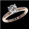 Image 2 : 1.25 CTW Certified H-SI/I Quality Diamond Solitaire Engagement Ring 10K Rose Gold - REF-290W9F - 329