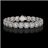 Image 1 : 14.41 CTW Cushion Diamond Designer Bracelet 18K White Gold - REF-2635Y6K - 42626