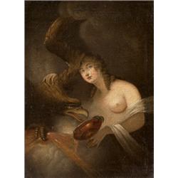 Német festo, 1800 körül - Zeusz és Hébé