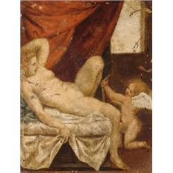 Német festo, 18. sz. - Vénusz és Ámor