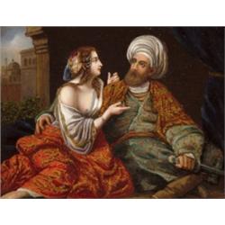 Magyar festo, 19. sz. közepe - Török foúr háremhölgyével