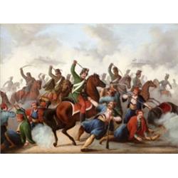 Magyar festo, 19. sz. közepe - Csatajelenet