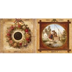 Rákosi Nándor (Szeged, 1832 - Budapest, 1884) - Lotábla, 2db, 1868