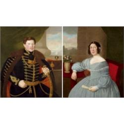 Magyar festo, 19. sz. közepe - Foúri pár portréja