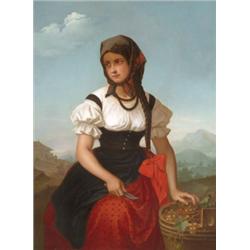 Osztrák festo, 19. sz. közepe - Szüretelo leány